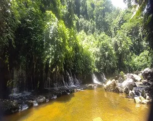 Ducha natural de Betania, lugar turistico, en Rio Tambo, Satipo, Junin, Peru.Viajes.Lugares