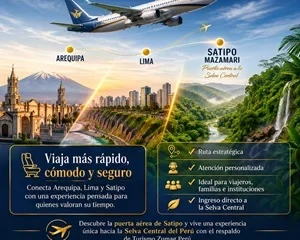 Vuelos desde Arequipa con conexión en Lima