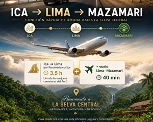 Ica + Vuelos de Lima a la Selva Central