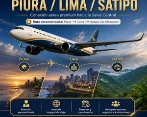 Vuelos desde Piura a Lima + Selva Central