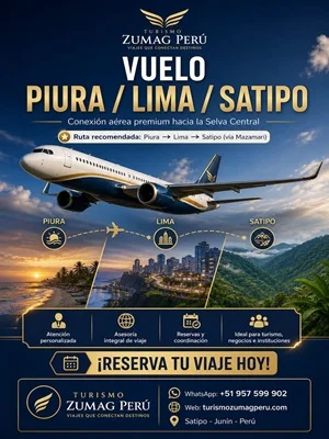 Vuelos desde Piura a Lima + Selva Central Vuelos desde Piura a Lima + Selva Central