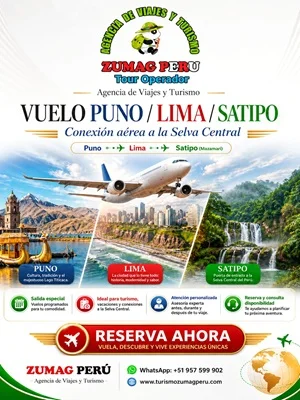 Vuelos desde Puno a Lima + Selva Central