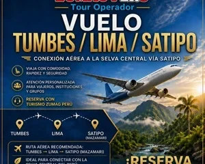 Vuelos desde Tumbes a Lima + Selva Central