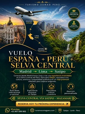 Madrid–Lima vuelo directo+ Selva Central